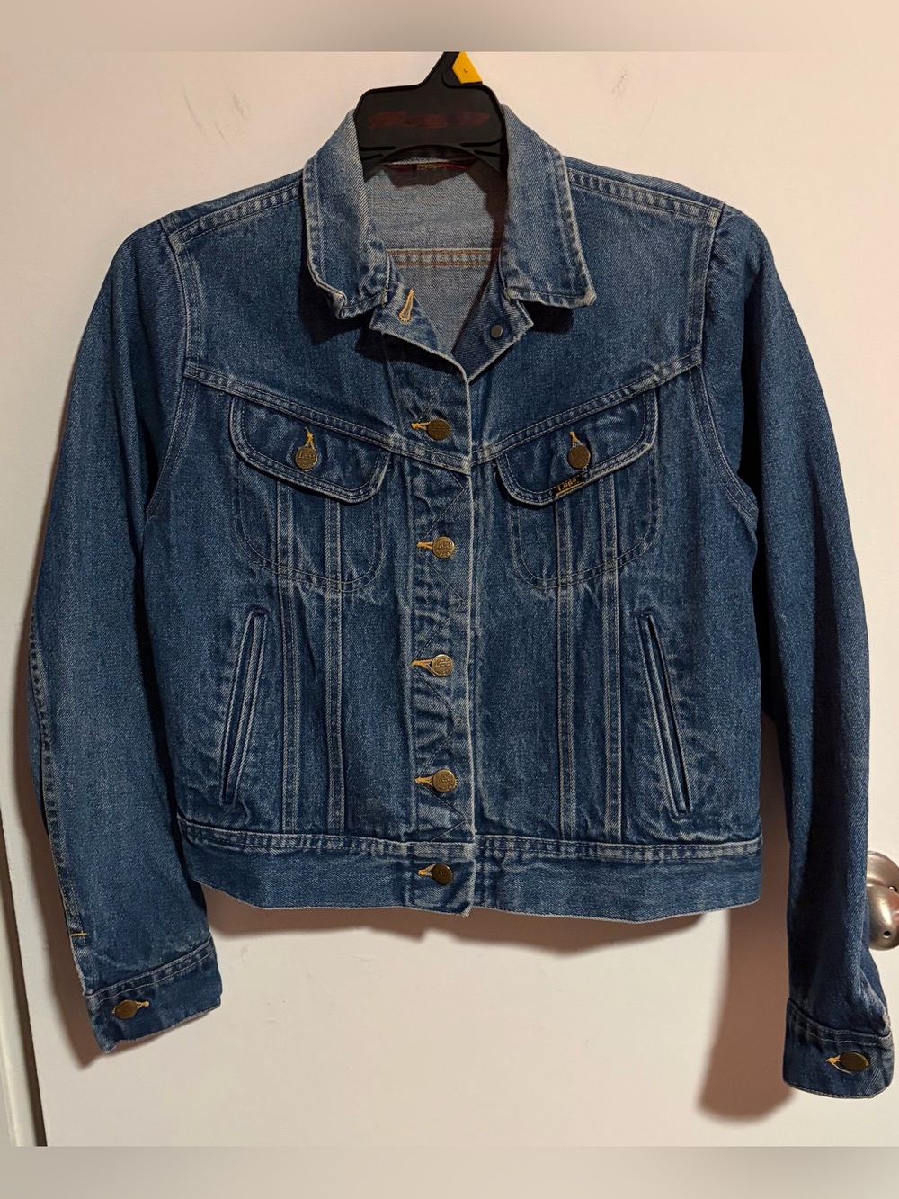 Vintage Ms. Lee Denim Jean Cropped Trucker Jacket